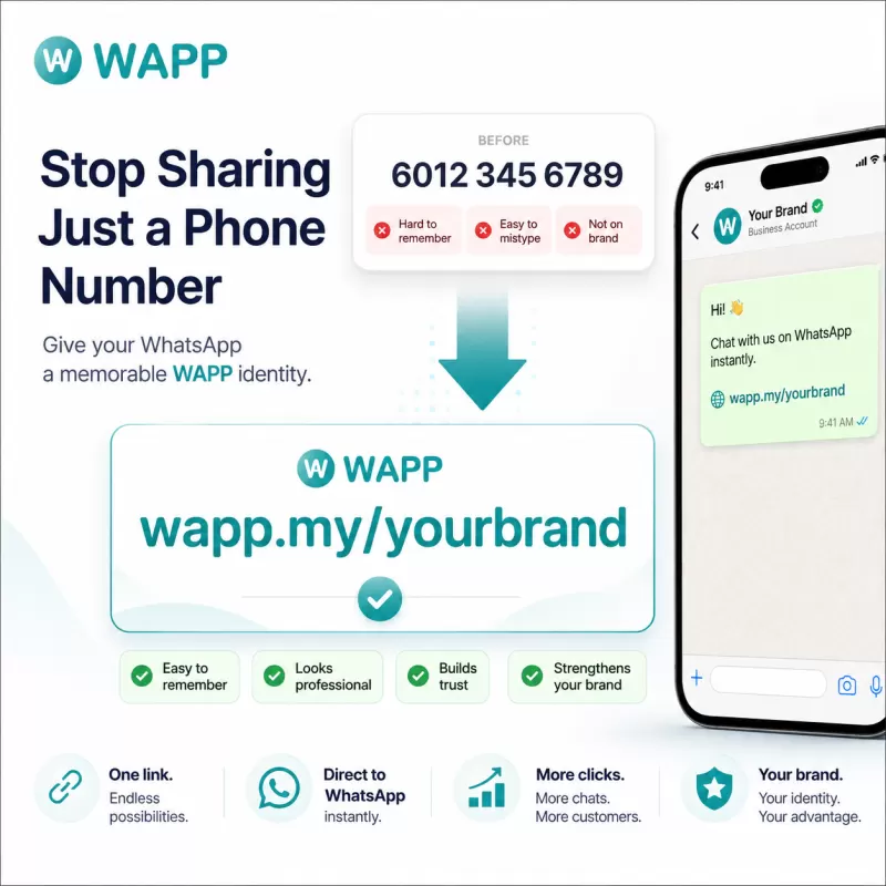 Stop Sharing Just a Phone Number — WAPP.MY