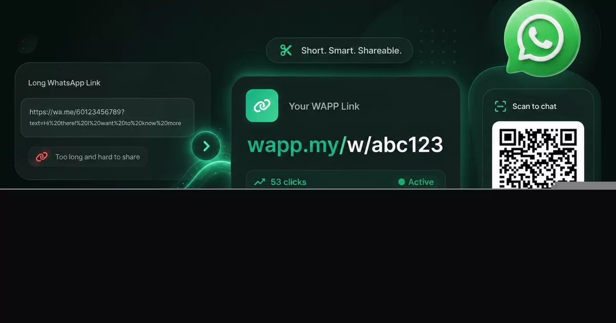 Short link vs WhatsApp link — WAPP.MY link preview comparison for Malaysian businesses